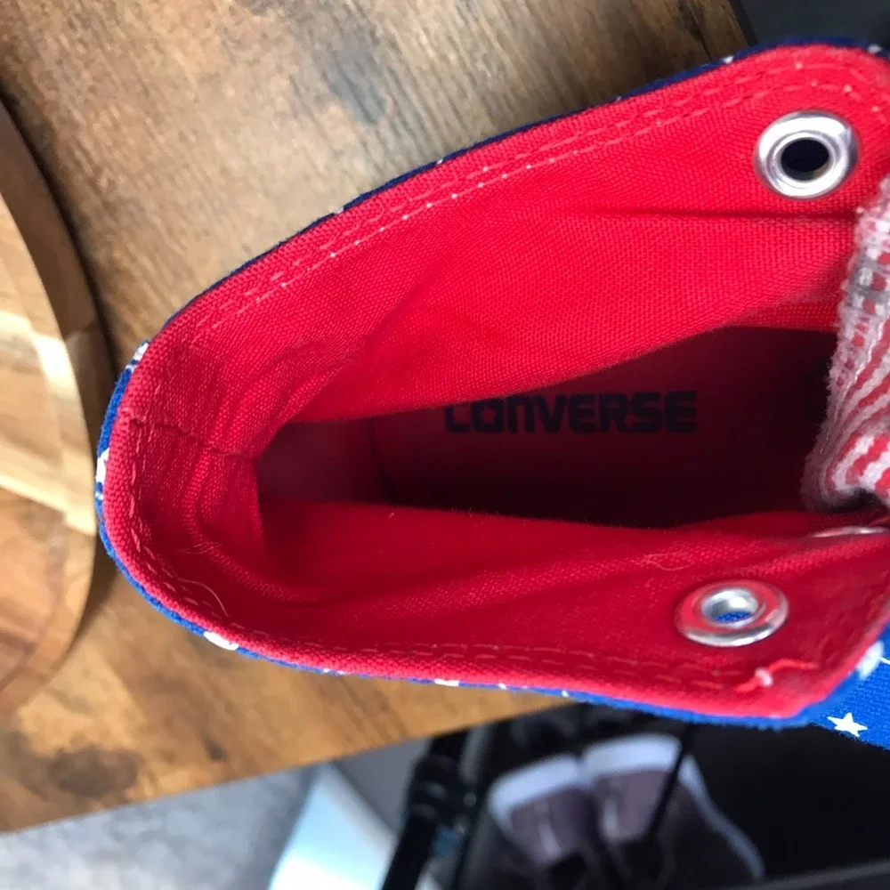 Converse Chuck Taylor All Star High Top Sneakers M 8 W 10 American Flag July 4th